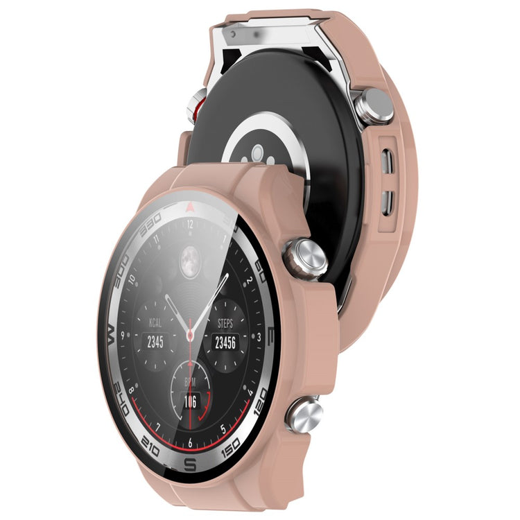 Fashionable Haylou Watch R8 Cover with Screen Protector in Glass - Pink#serie_6