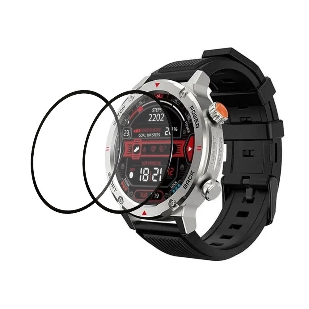 2 pieces / Pack Imilab Imiki D2 soft film Watch Screen Protector HD Clear Film (Black Edge)#serie_1