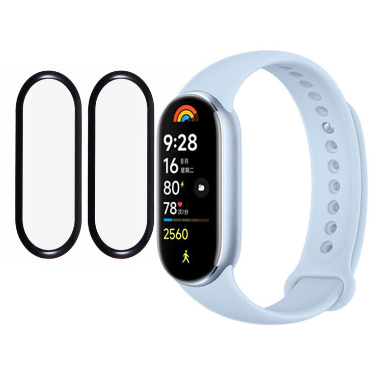 2-pack / Pack Xiaomi Mi Band 9 Watch Screen Protector Scratch Resistant Pliable Film (Black Edge)#serie_1