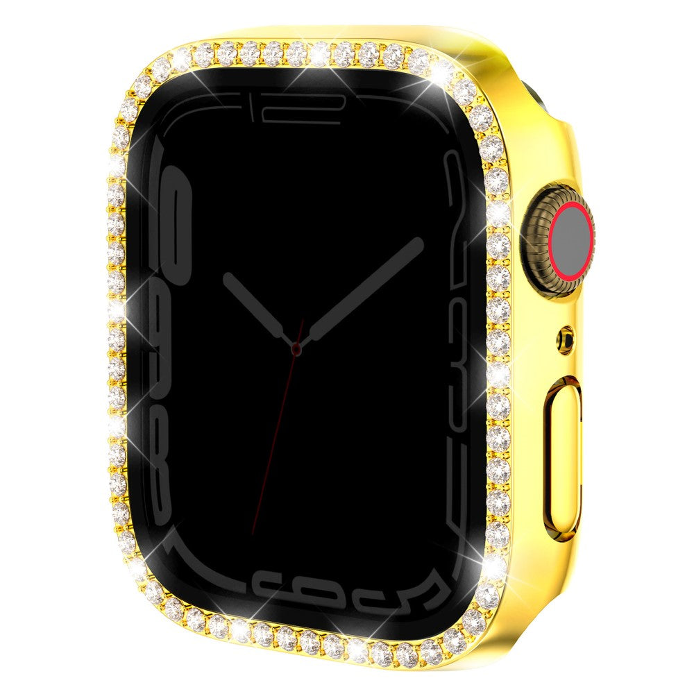 Mega Good Apple Smartwatch Universel Cover with Screen Protector in Rhinestone and Glass - Gold#serie_5