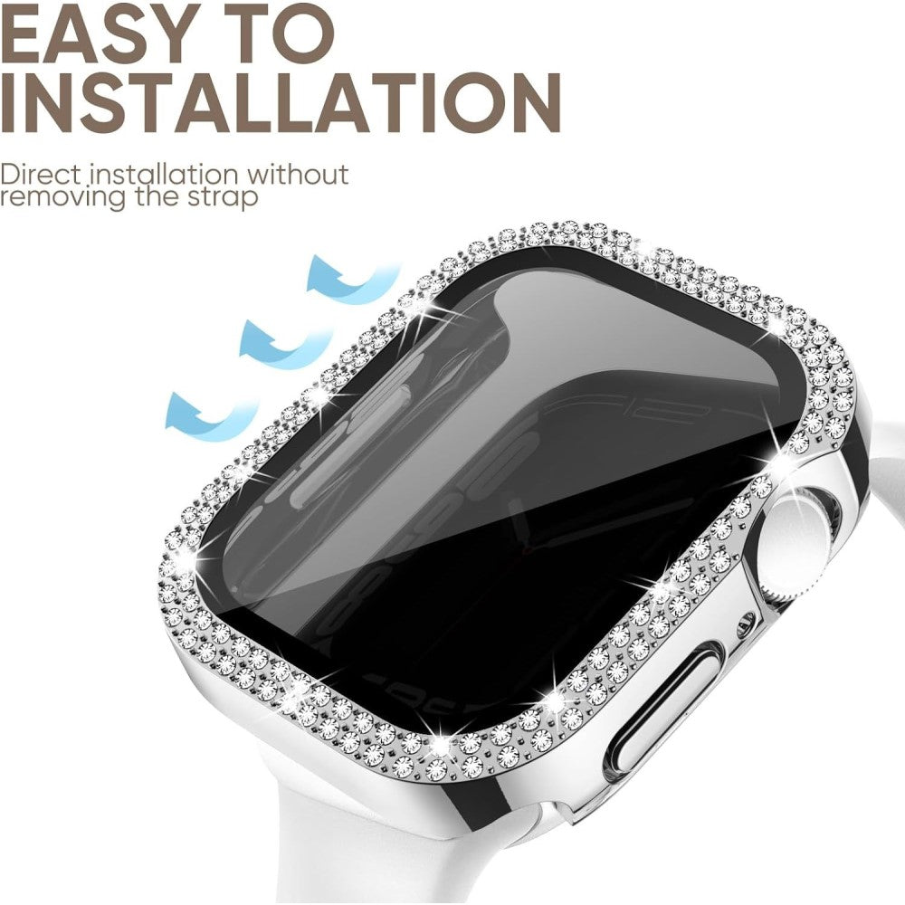 Mega Good Apple Smartwatch Universel Cover with Screen Protector in Rhinestone and Glass - Multicolor#serie_8