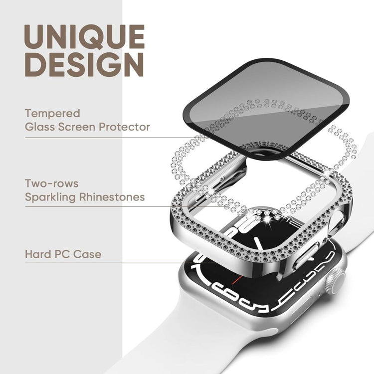 Incredibly Good Apple Smartwatch Universel Cover with Screen Protector in Rhinestone and Glass - Multicolor#serie_8