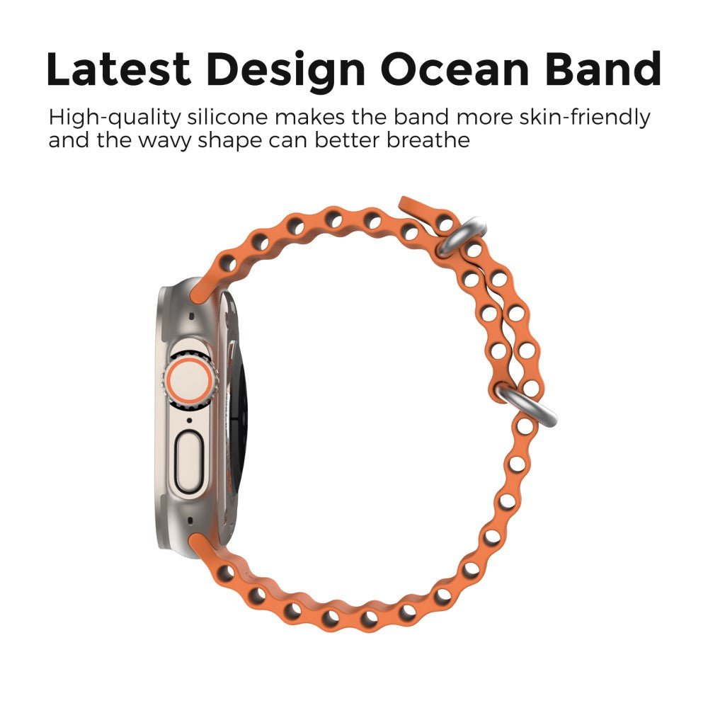 Remarkably Tough Apple Smartwatch Silicone Universel Strap - Orange#serie_8