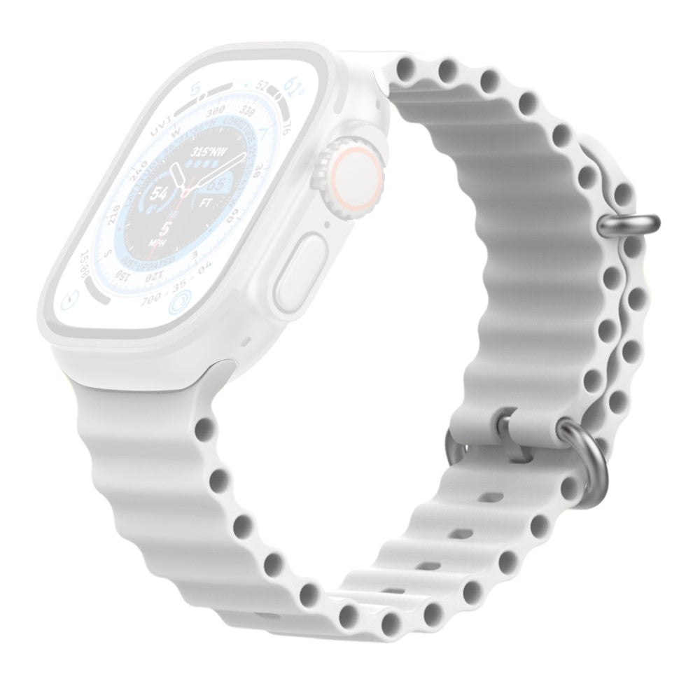 Mega Delightful Apple Smartwatch Silicone Universel Strap - White#serie_7