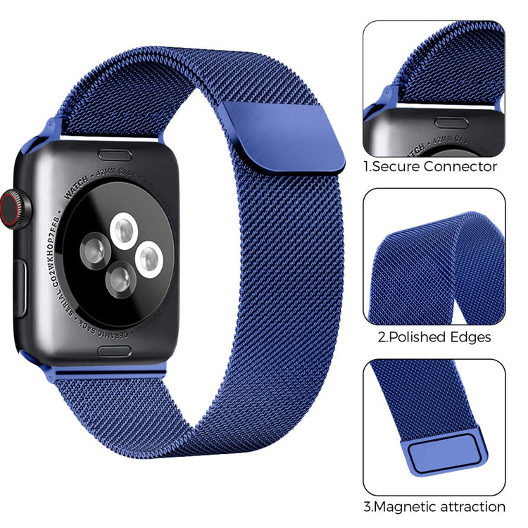 Super Pleasant Apple Smartwatch Metal Universel Strap - Blue#serie_5