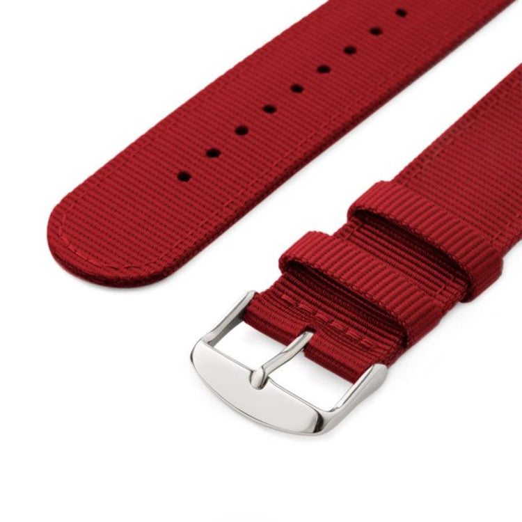 Meget komfortabel Pebble Time Steel Nylon Rem - Rød#serie_d005