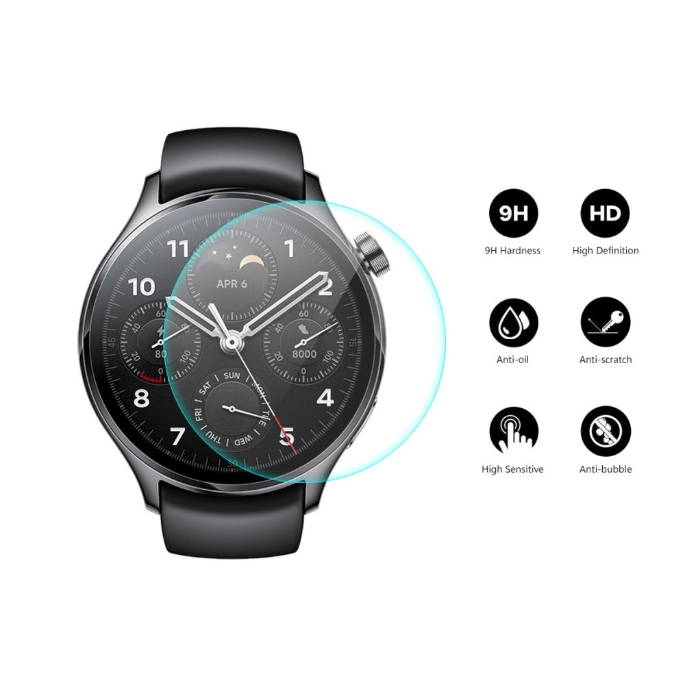 2stk Hærdet Glas HD Universal Skærmbeskytter til Xiaomi Watch S1 Pro - Gennemsigtig#serie_342