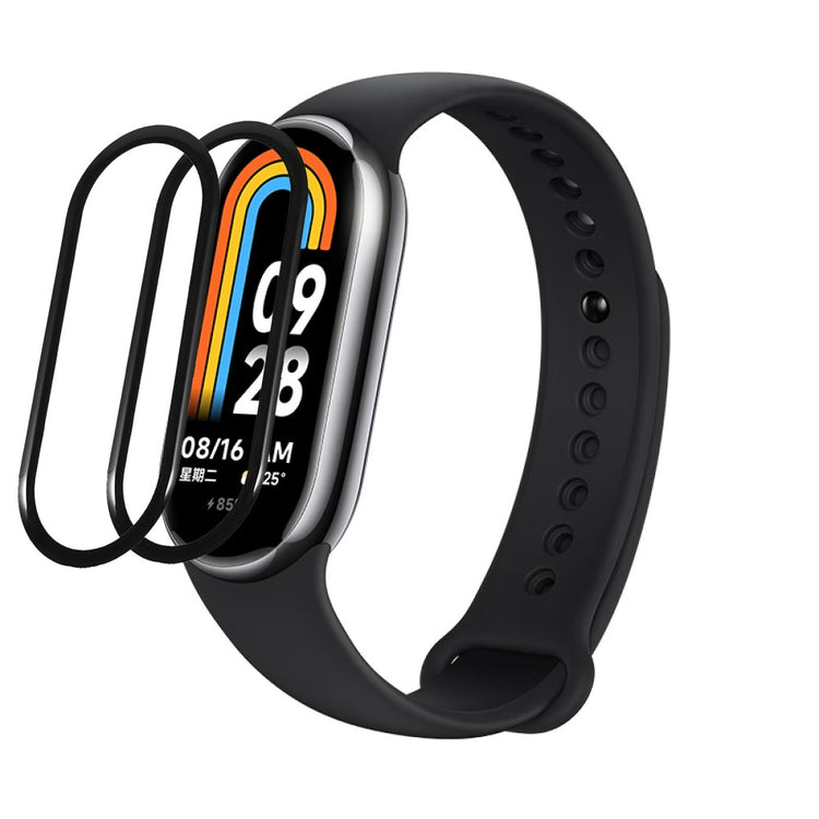 2stk Silikone HD Skærmbeskytter passer til Xiaomi Smart Band 8 - Gennemsigtig#serie_502