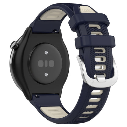 18mm Universal dual color cross strip silicone strap - Midnight Blue / Starlight#serie_10