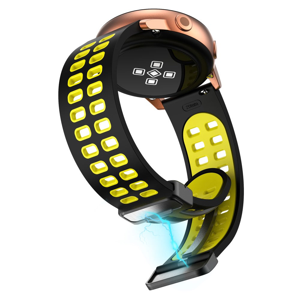Alle Tiders Silikone Universal Rem passer til Smartwatch - Gul#serie_3