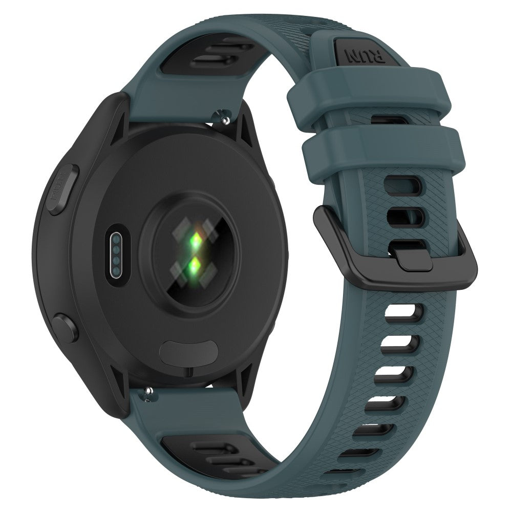 20mm Universal dual color silicone strap - Olive Green / Black#serie_3