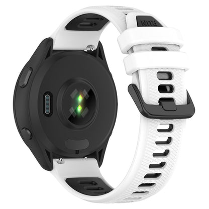 20mm Universal dual color silicone strap - White / Black#serie_4
