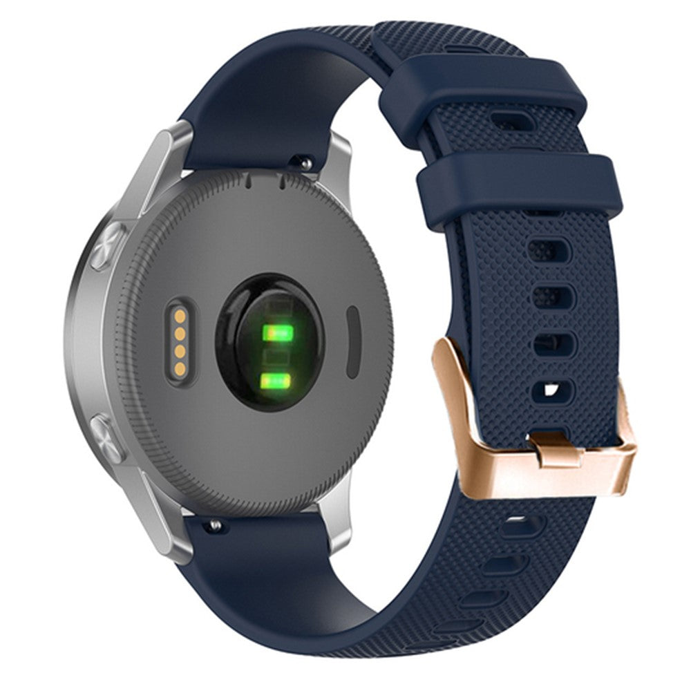 18mm Universal texture pattern silicone strap - Midnight Blue#serie_10