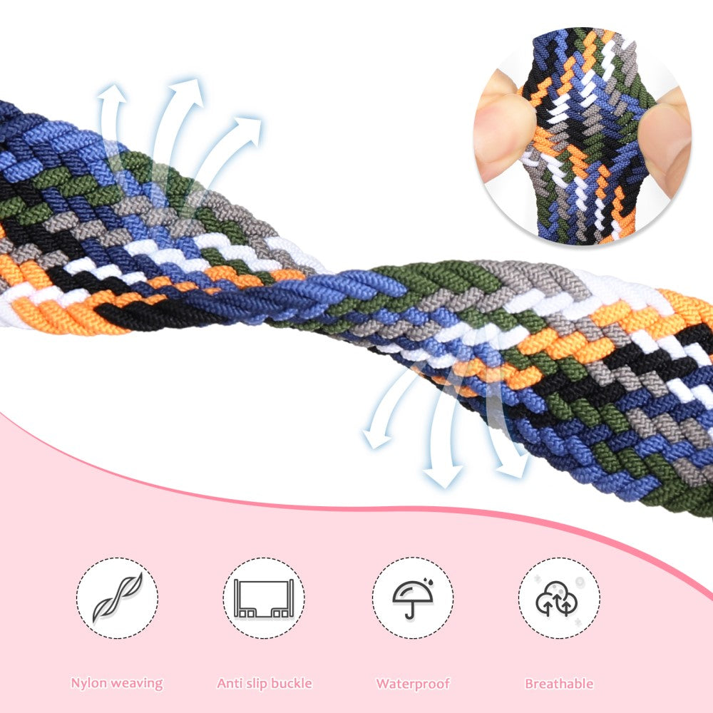 Stilren Nylon Universal Rem passer til Smartwatch - Sølv#serie_7