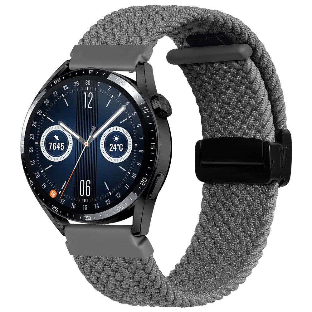 Super Pænt Nylon Universal Rem passer til Smartwatch - Sølv#serie_9