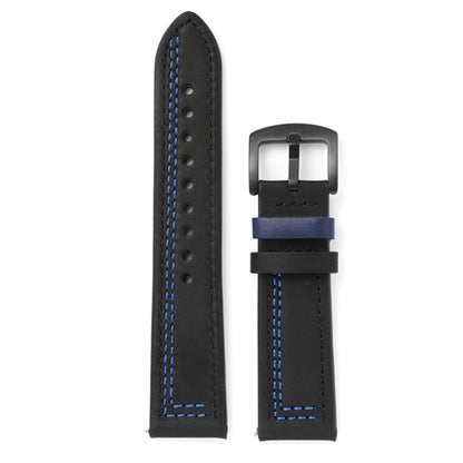 Slidstærk Kunstlæder Universal Rem passer til Smartwatch - Sort#serie_6