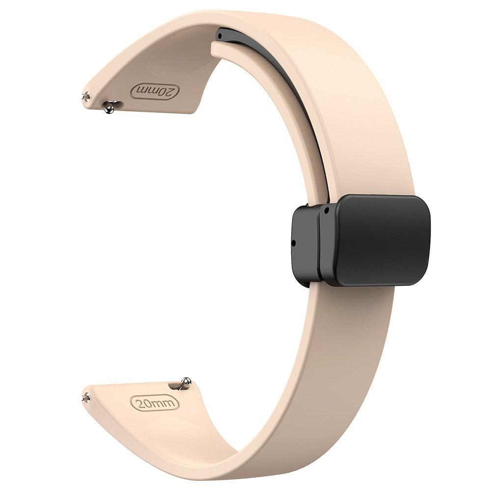 Slidstærk Metal Og Silikone Universal Rem passer til Smartwatch - Pink#serie_4