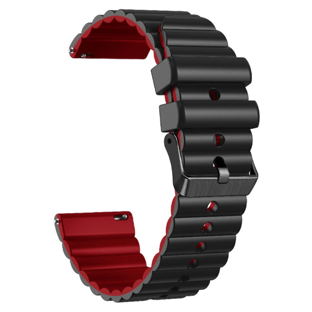 Super Fantastisk Metal Og Silikone Universal Rem passer til Smartwatch - Sort#serie_5