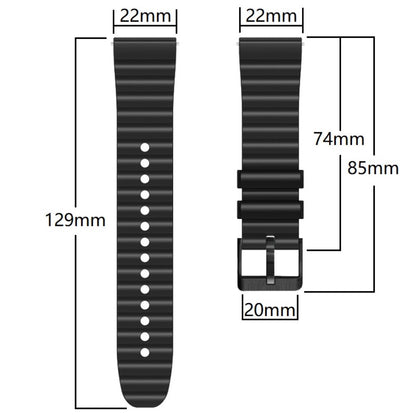 22mm Universal dual-color silicone strap with black buckle - Army Green+Black#serie_8