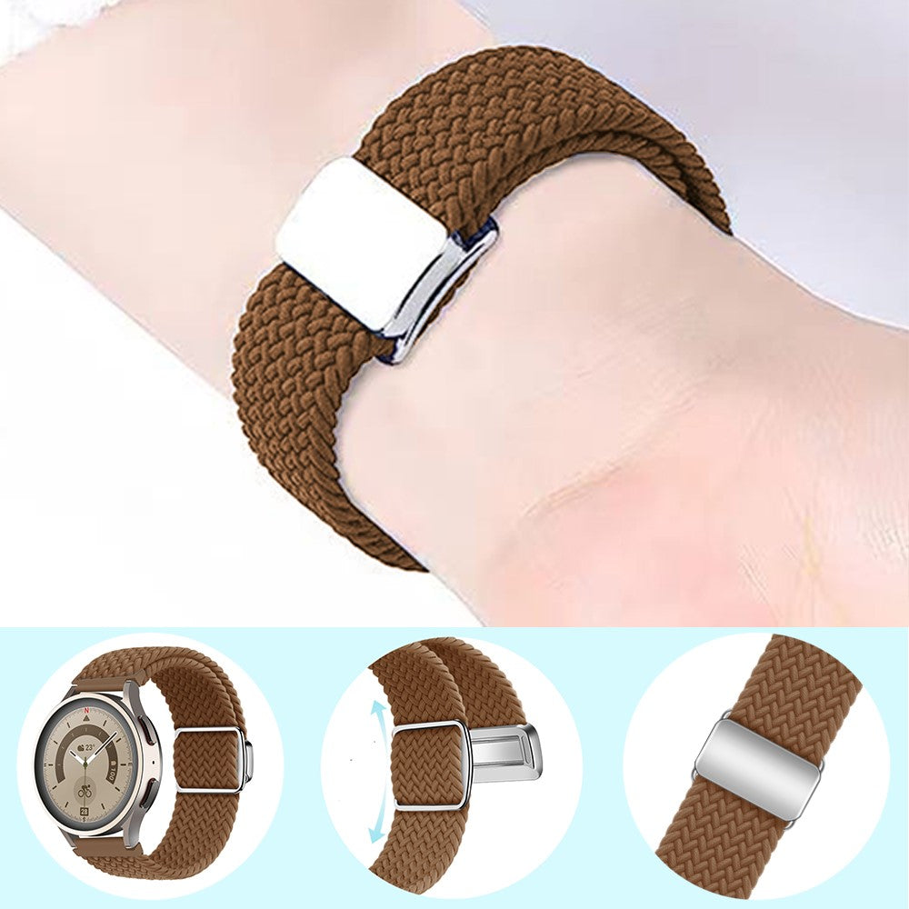 22mm Universal nylon strap with magnetic buckle - Brown#serie_1