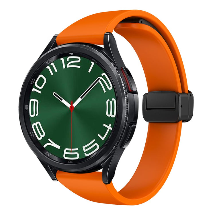 Smuk Metal Og Silikone Universal Rem passer til Smartwatch - Orange#serie_3