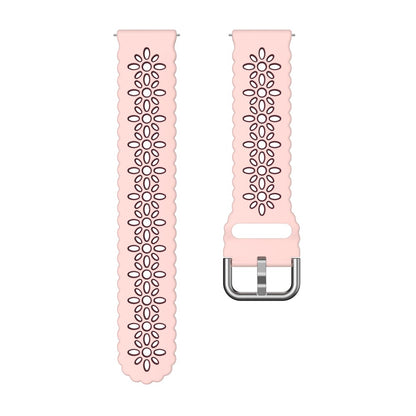 Rigtigt Godt Metal Og Silikone Universal Rem passer til Smartwatch - Pink#serie_11