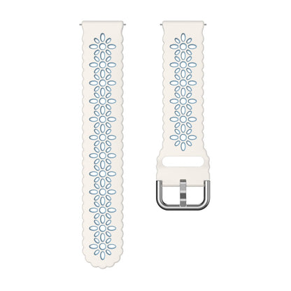 Rigtigt Godt Metal Og Silikone Universal Rem passer til Smartwatch - Hvid#serie_4