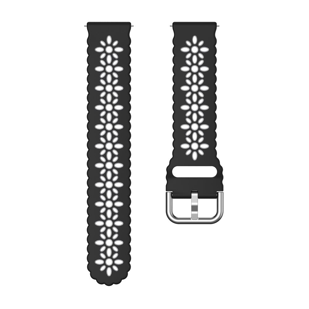 Rigtigt Godt Metal Og Silikone Universal Rem passer til Smartwatch - Sort#serie_6