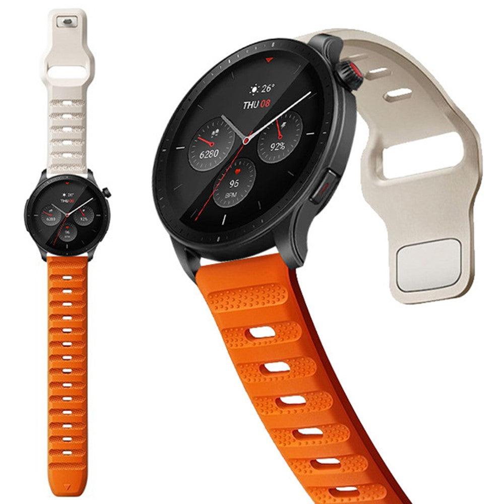 Fremragende Silikone Universal Rem passer til Smartwatch - Orange#serie_1