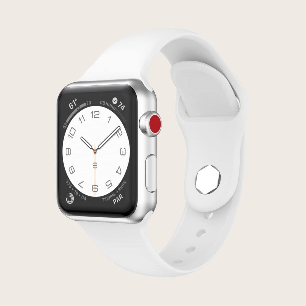 Super Nydelig Silikone Rem passer til Apple Watch Ultra - Hvid#serie_1