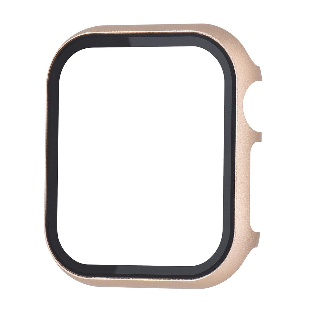 Meget Fed Universal Cover med Skærmbeskytter i Metal og Hærdet Glas passer til Apple Watch Series 8 (41mm) / Apple Watch Series 7 41mm - Guld#serie_3