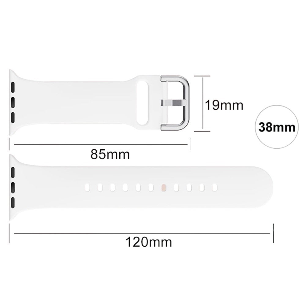 Helt Vildt Rart Silikone Universal Rem passer til Apple Smartwatch - Hvid#serie_2