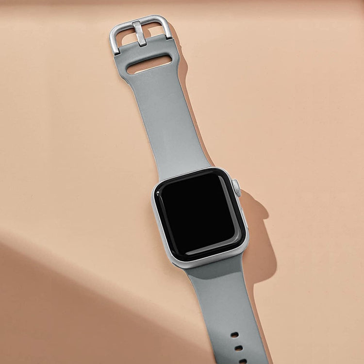 Helt Vildt Rart Silikone Universal Rem passer til Apple Smartwatch - Sølv#serie_7