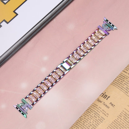 Super Cool Metal Og Rhinsten Universal Rem passer til Apple Smartwatch - Flerfarvet#serie_5