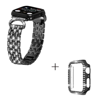 Metal Cover passer til Apple Watch Series 8 (41mm) / Apple Watch Series 7 41mm - Sort#serie_1