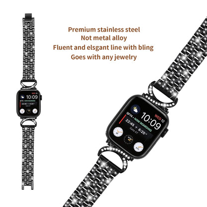 Metal Cover passer til Apple Watch Series 8 (41mm) / Apple Watch Series 7 41mm - Sort#serie_1