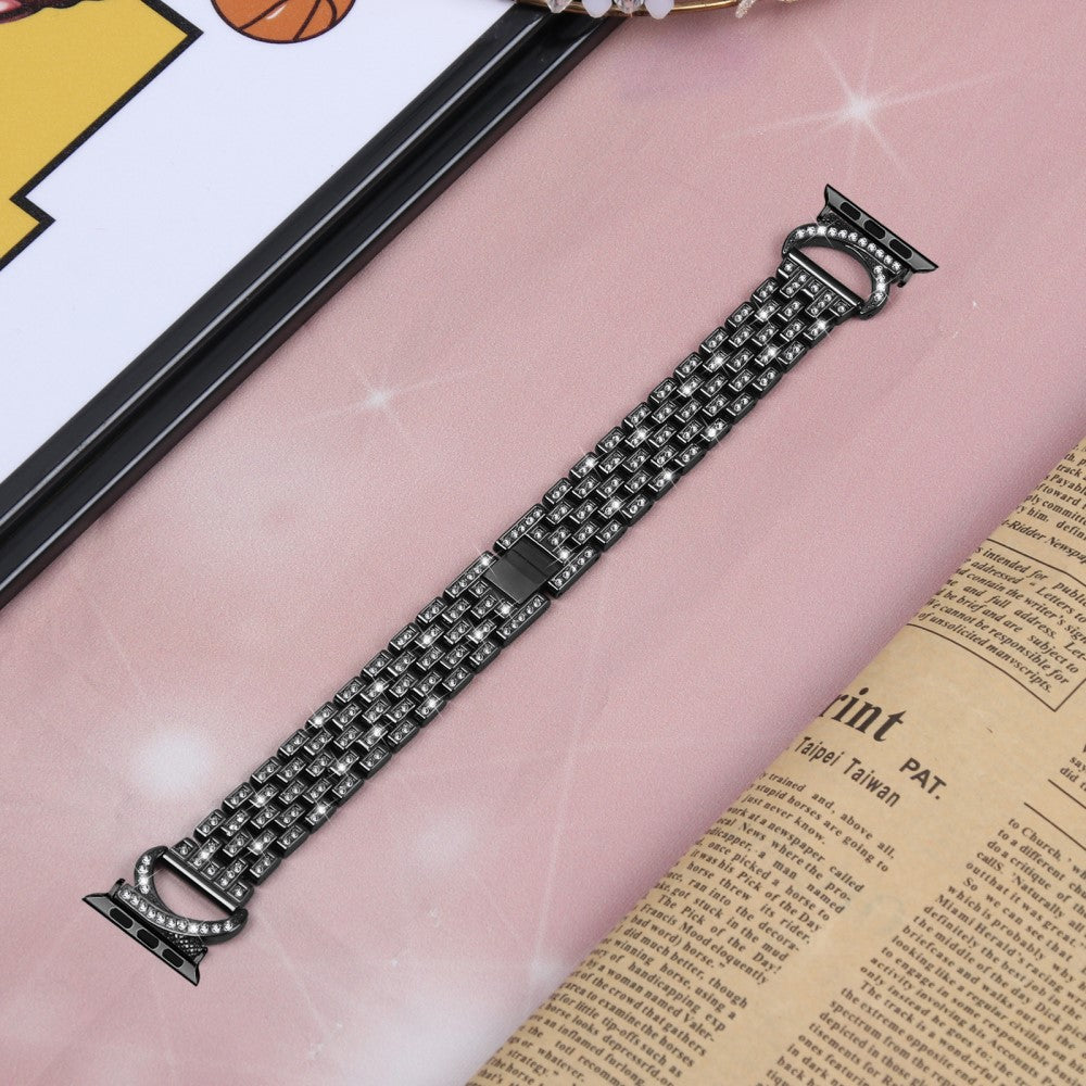 Metal Cover passer til Apple Watch Series 8 (41mm) / Apple Watch Series 7 41mm - Sort#serie_1