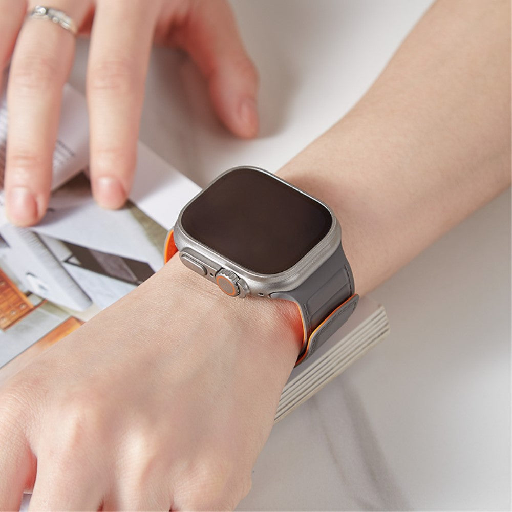 Super Kønt Silikone Universal Rem passer til Apple Smartwatch - Hvid#serie_4