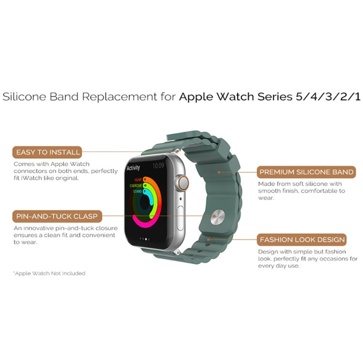 Mega Cool Silikone Universal Rem passer til Apple Smartwatch - Lilla#serie_5