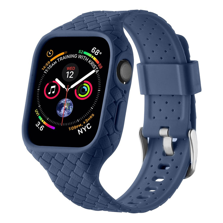 Metal Og Silikone Universal Rem passer til Apple Watch Series 8 (41mm) / Apple Watch Series 7 41mm - Blå#serie_2