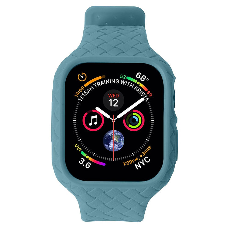 Metal Og Silikone Universal Rem passer til Apple Watch Series 8 (41mm) / Apple Watch Series 7 41mm - Blå#serie_3