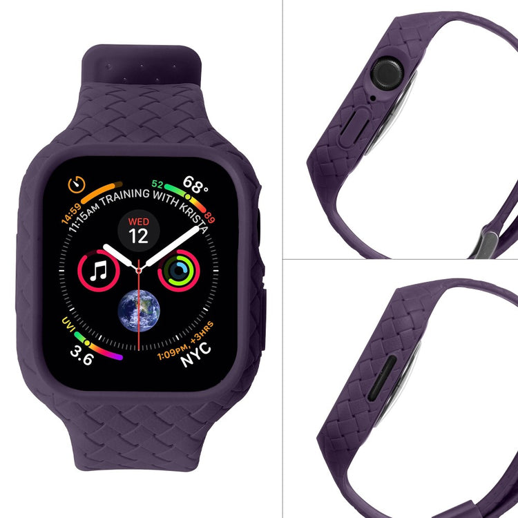 Metal Og Silikone Universal Rem passer til Apple Watch Series 8 (41mm) / Apple Watch Series 7 41mm - Lilla#serie_4