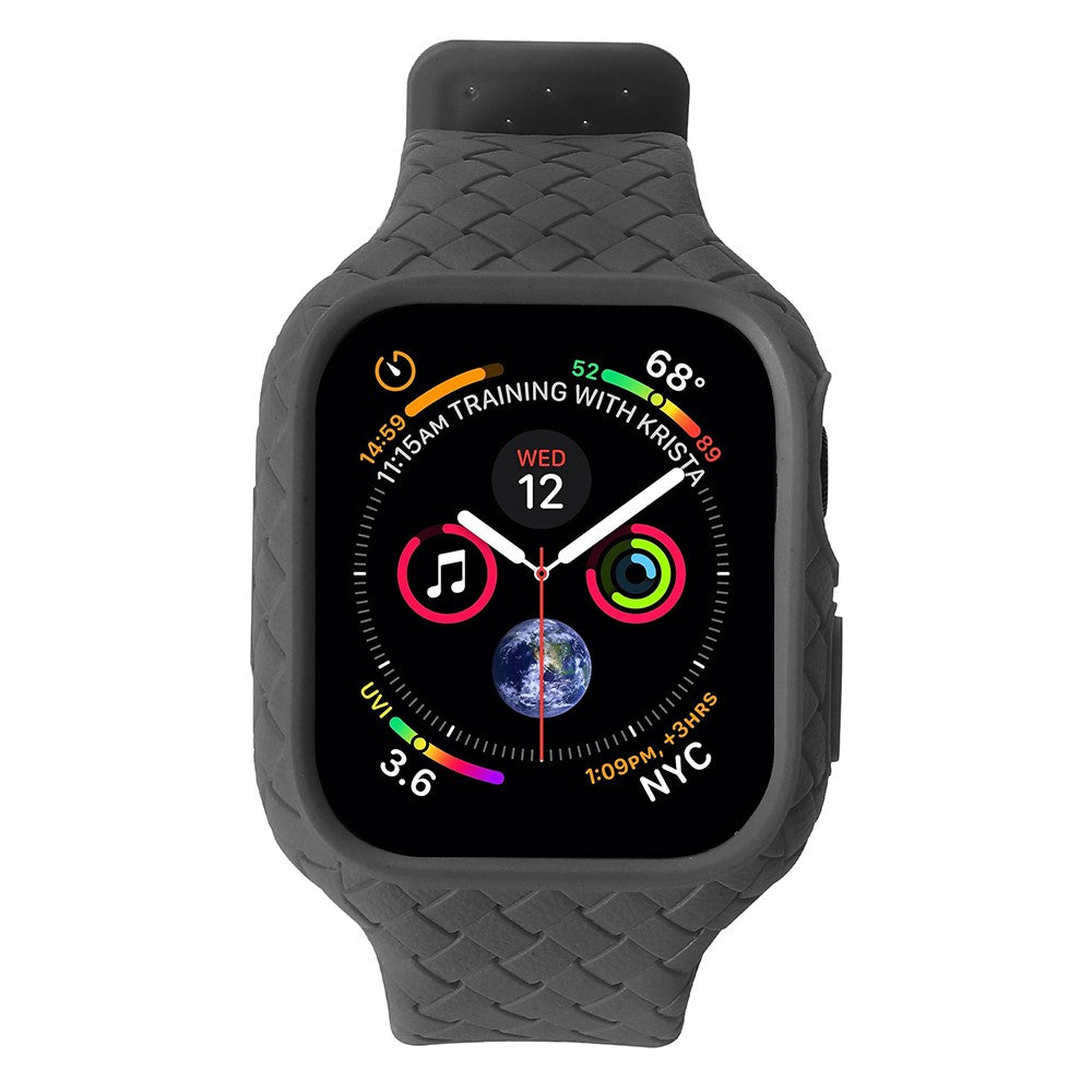 Metal Og Silikone Universal Rem passer til Apple Watch Series 8 (41mm) / Apple Watch Series 7 41mm - Sort#serie_5