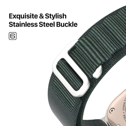 Vildt Fed Metal Og Nylon Universal Rem passer til Apple Smartwatch - Grøn#serie_2