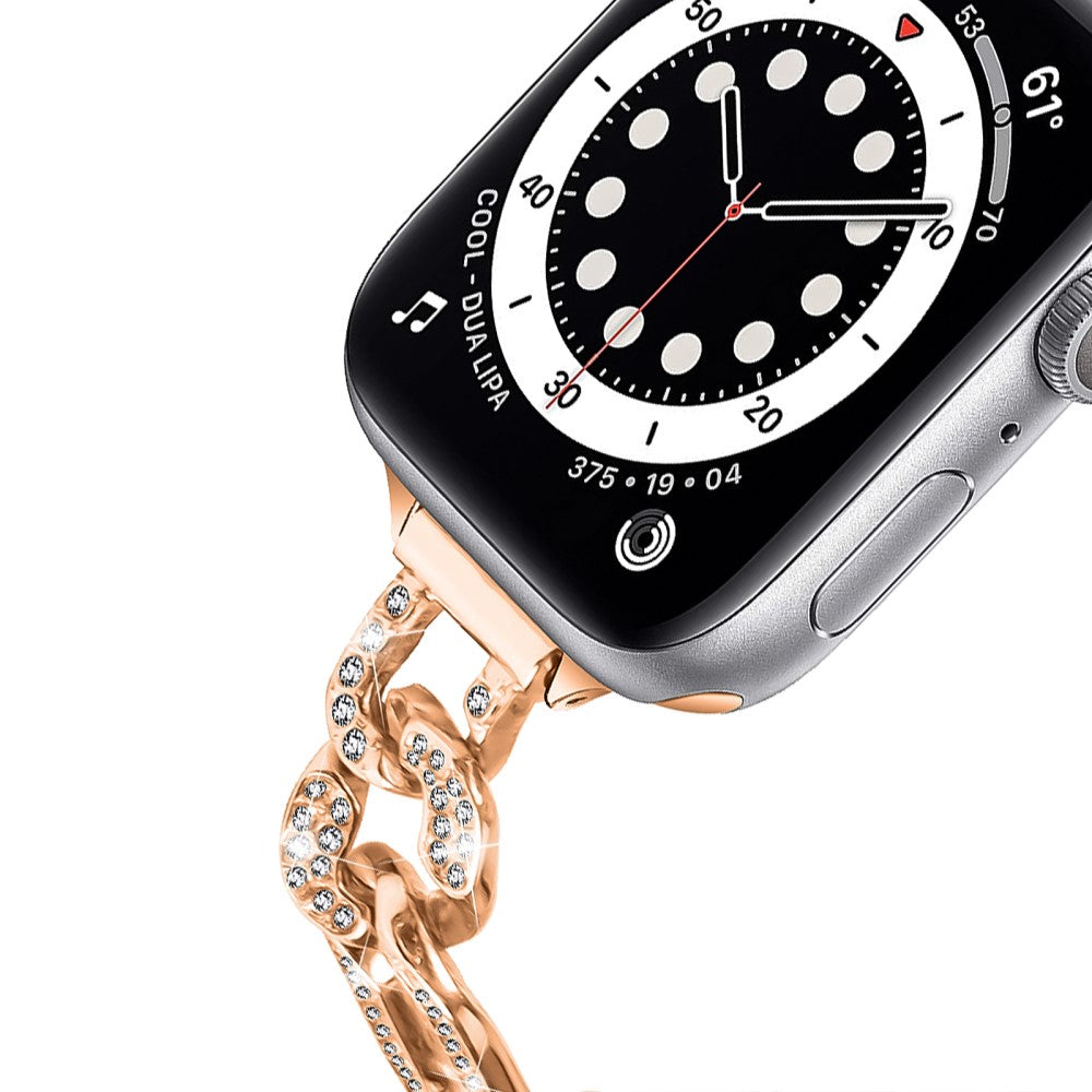 Klassisk Metal Og Rhinsten Universal Rem passer til Apple Smartwatch - Pink#serie_2