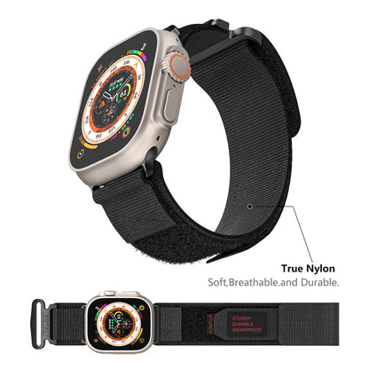 Mega Cool Nylon Universal Rem passer til Apple Smartwatch - Sort#serie_1
