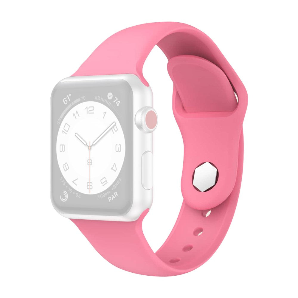 Kønt Silikone Universal Rem passer til Apple Smartwatch - Pink#serie_4