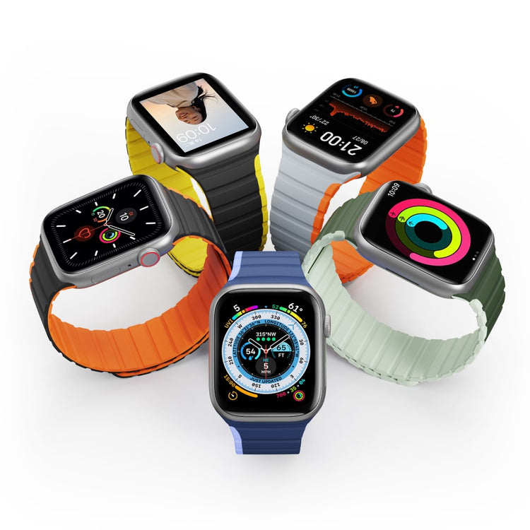 Mega Flot Silikone Universal Rem passer til Apple Smartwatch - Grøn#serie_3