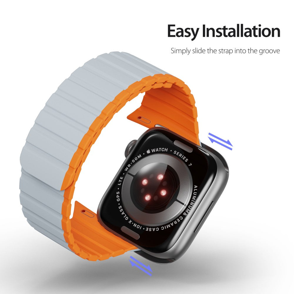 Mega Flot Silikone Universal Rem passer til Apple Smartwatch - Orange#serie_4