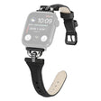 Mega Piacevole Apple Smartwatch Vera Pelle E Strass Universali Cinturino